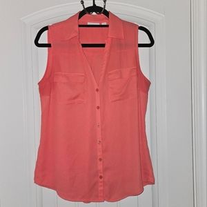 Orange Sleeveless blouse